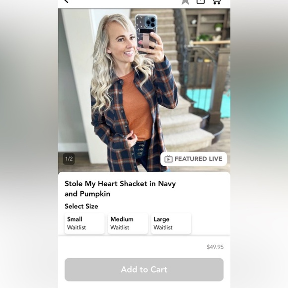 Woman’s Plaid Shacket - Picture 2 of 2